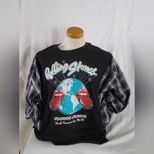 UPCYCLED REMADE REFASHIONED ROLLING STONES 90S SweatShirt XL/XXL